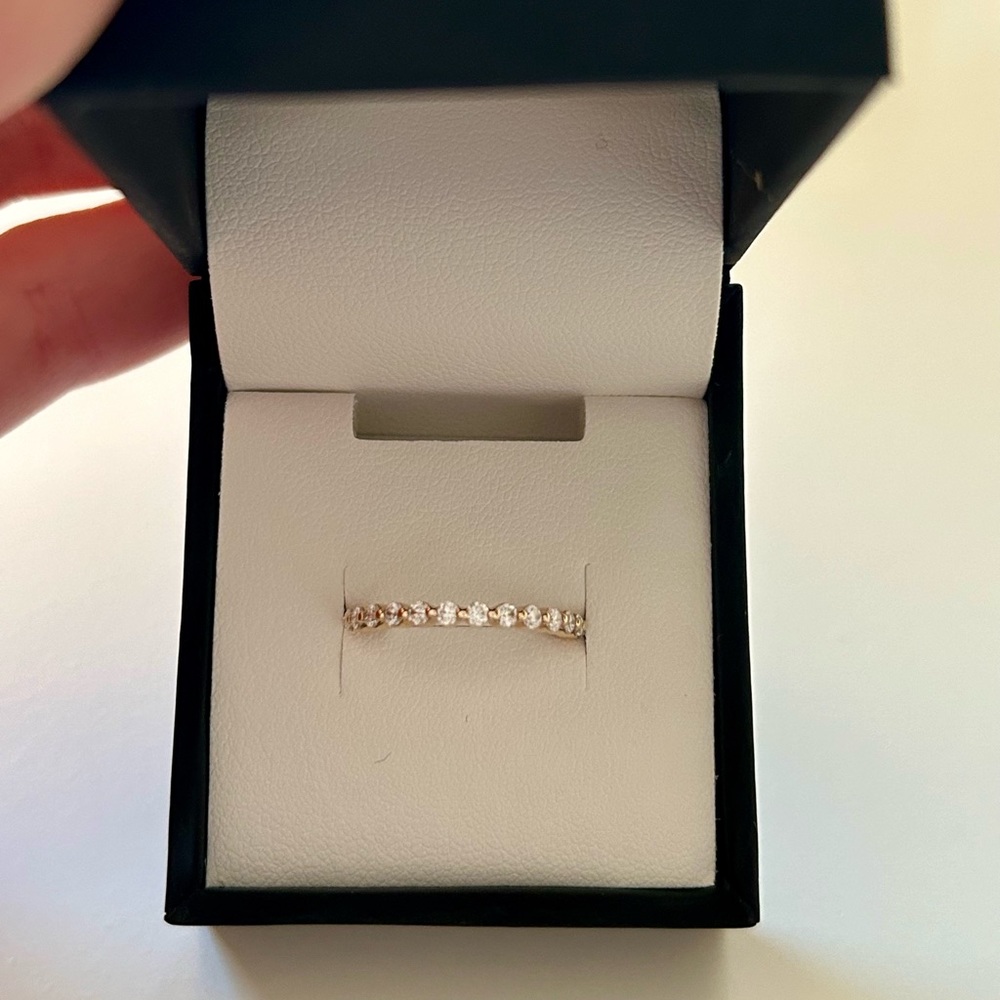 14k yellow gold & lab diamond ring